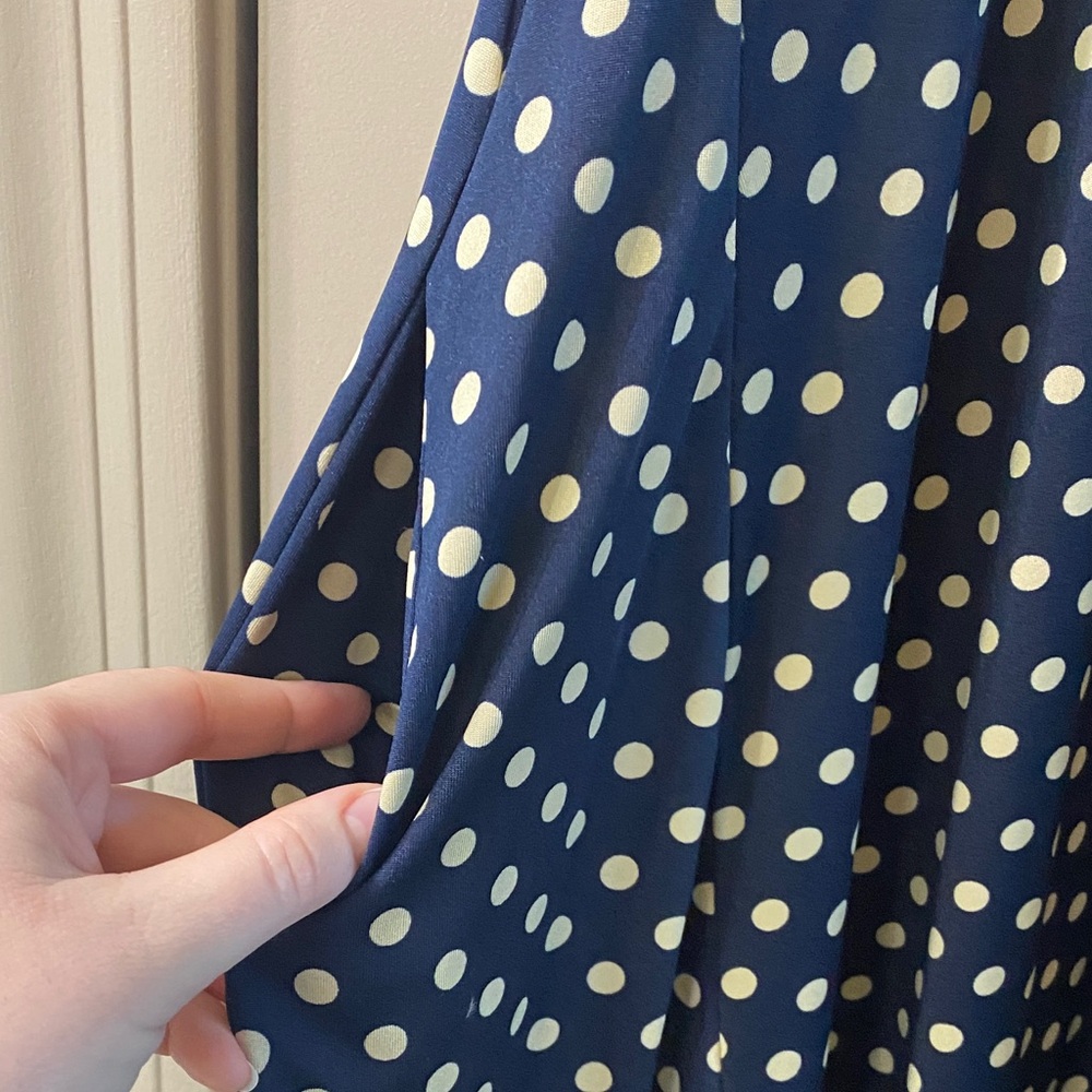 Polka Dot and Paisley Women's Dress - Picture 3 of 3
